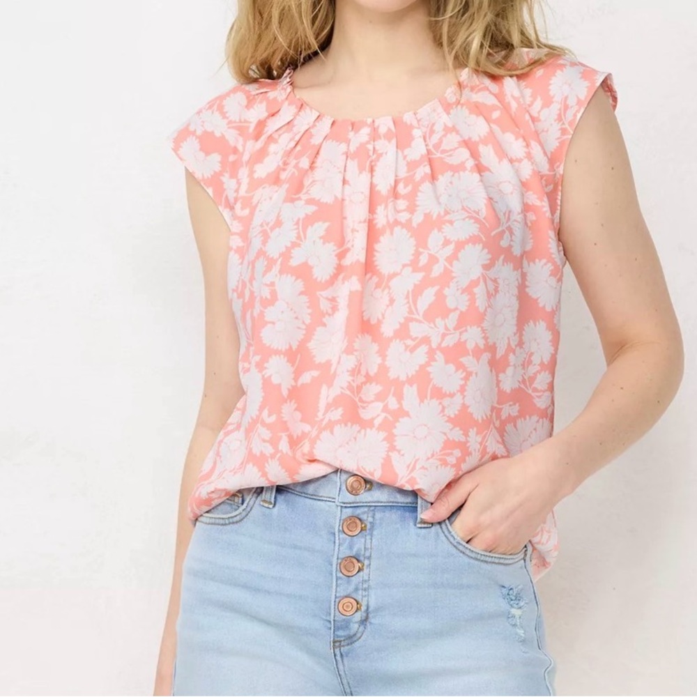 Women's LC Lauren Conrad Pleat Neck Top